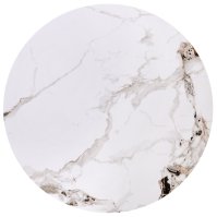 Konferenční stolky MAGNETA set 2ks bílý mramor/černá