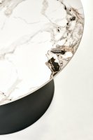 Konferenční stolky MAGNETA set 2ks bílý mramor/černá