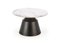 Konferenční stolky MAGNETA set 2ks bílý mramor/černá