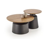 Konferenční stolky MALOMI set 2ks přírodní/černá