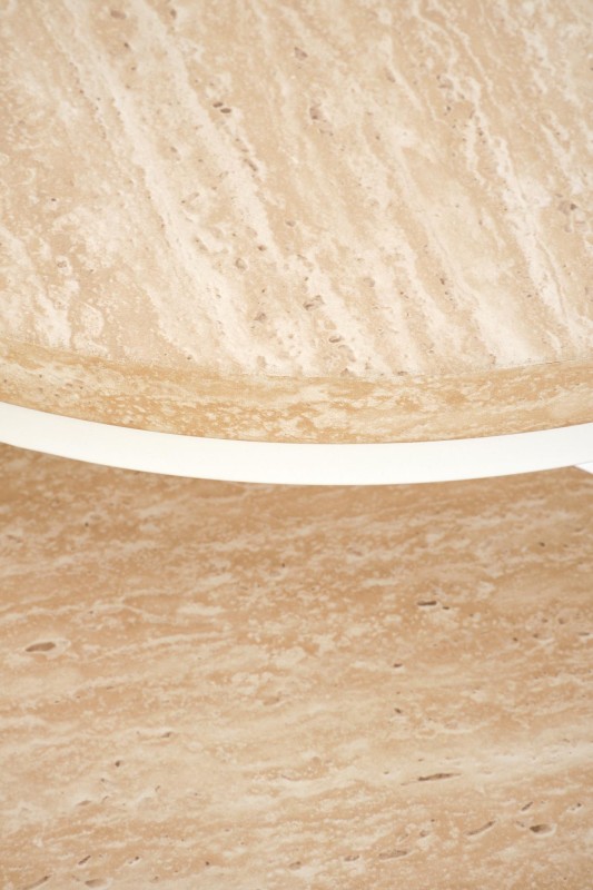 Konferenční stolky OREO travertin / bílá