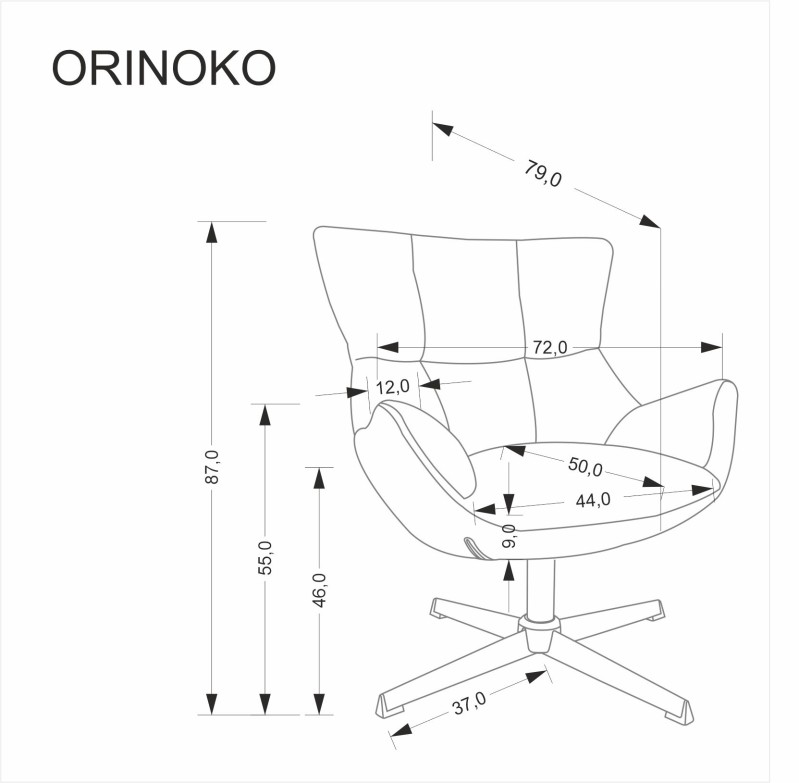 Křeslo ORINOKO béžová