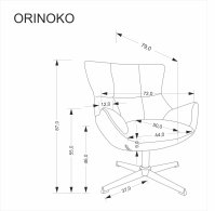 Křeslo ORINOKO šedá