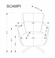 Křeslo SCAMPI cappuccino