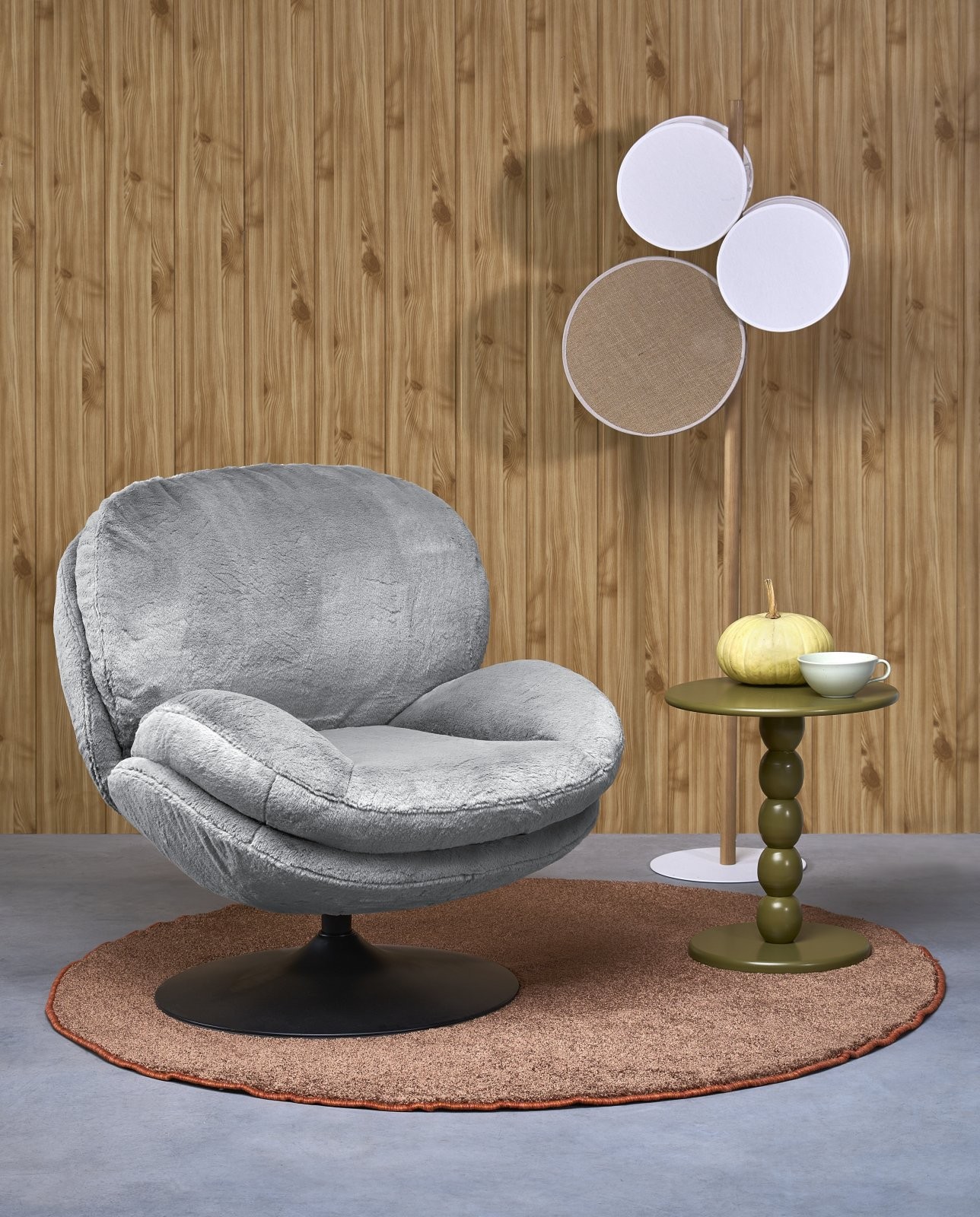 Křeslo SHELL šedá