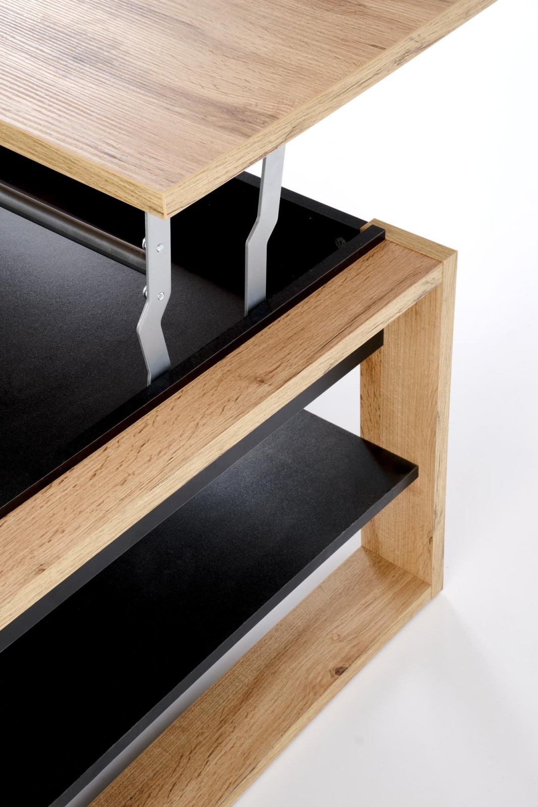 Konferenční stolek BETTY se zvedací deskou, dub artisan/černá