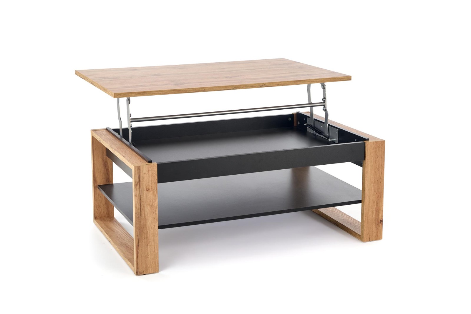 Konferenční stolek BETTY se zvedací deskou, dub artisan/černá
