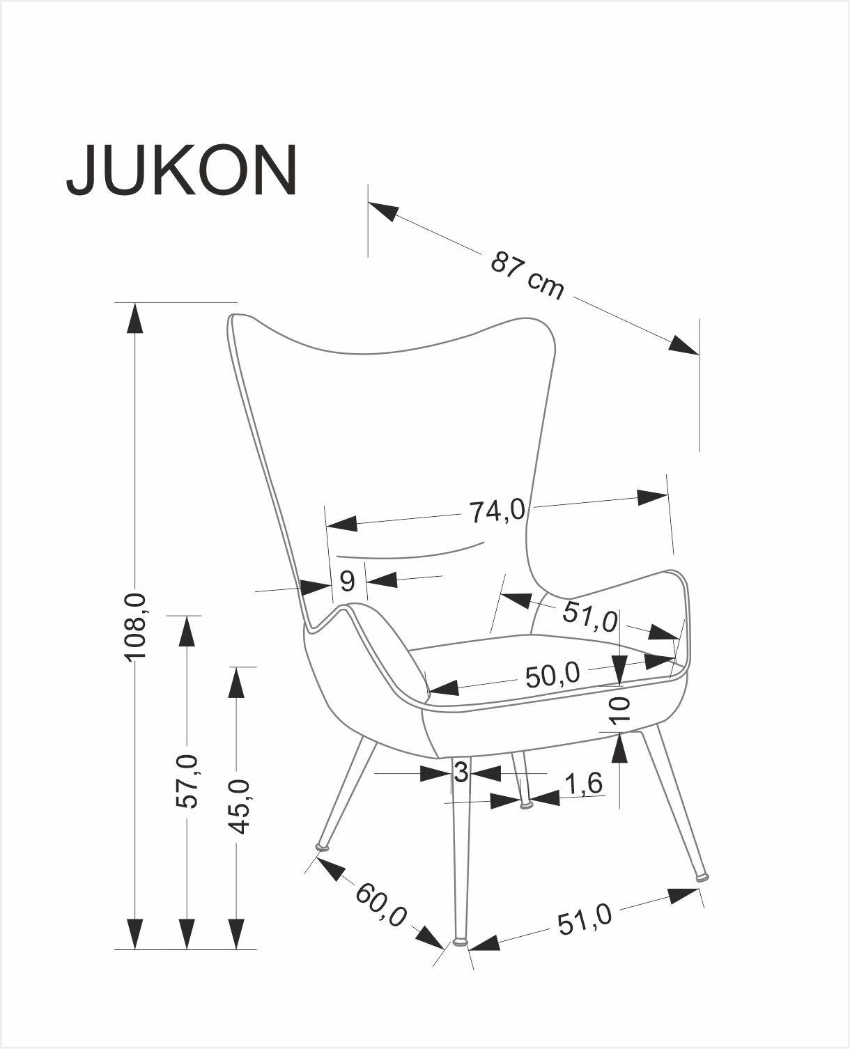Křeslo JUKON krémové