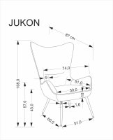 Křeslo JUKON krémové