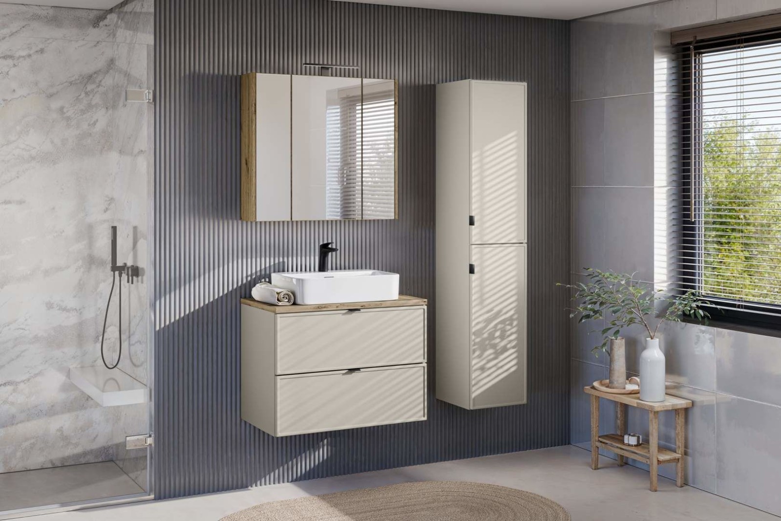 Koupelnová skříňka BELA KAŠMÍR 82-120- pod umyvadlo 120