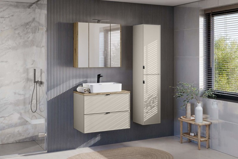 Koupelnová skříňka BELA KAŠMÍR 84-80 - závěsná zrcadlo 80