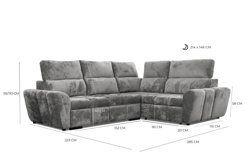 Rohová sedací souprava AURO I