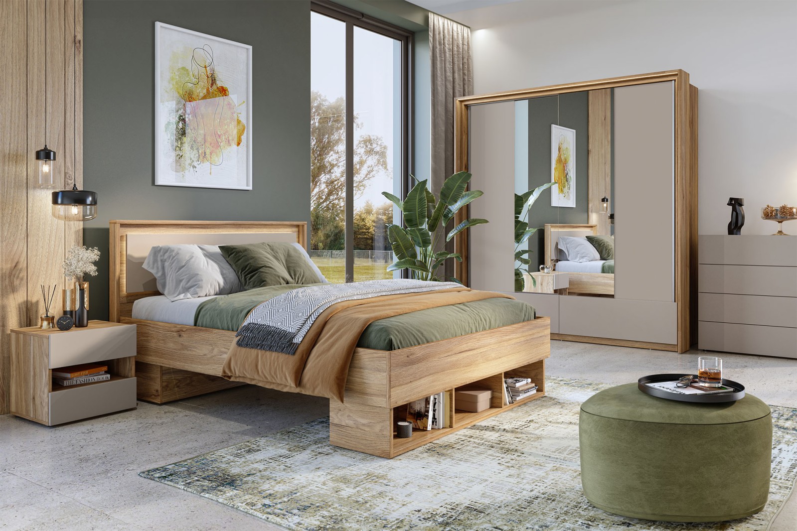 IMPRES ložnice - dub muavella/congo