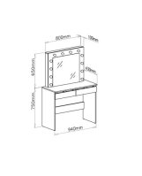 Toaletní stolek HOLLYWOOD DUB ARTISAN- skladem