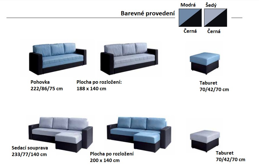 Rozkládací pohovka KALABRINI