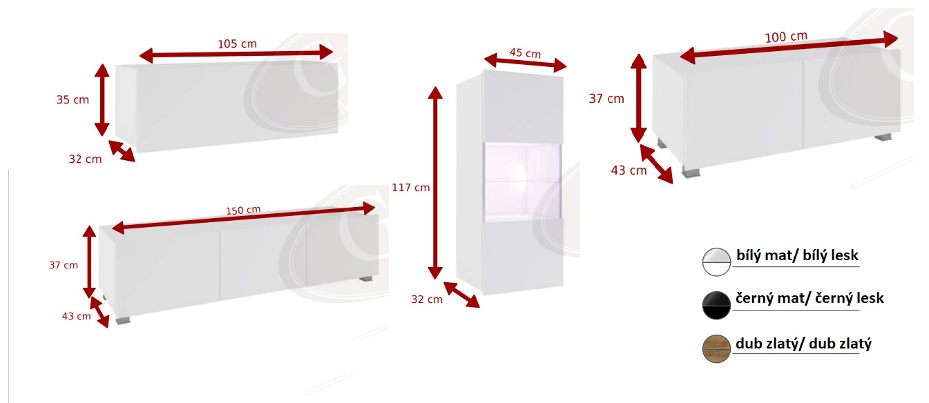 Obývací stěna KALABRINI IV
