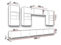 Obývací stěna KALABRINI XI