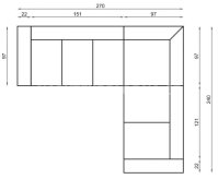 Rohová sedačka IRIS 1