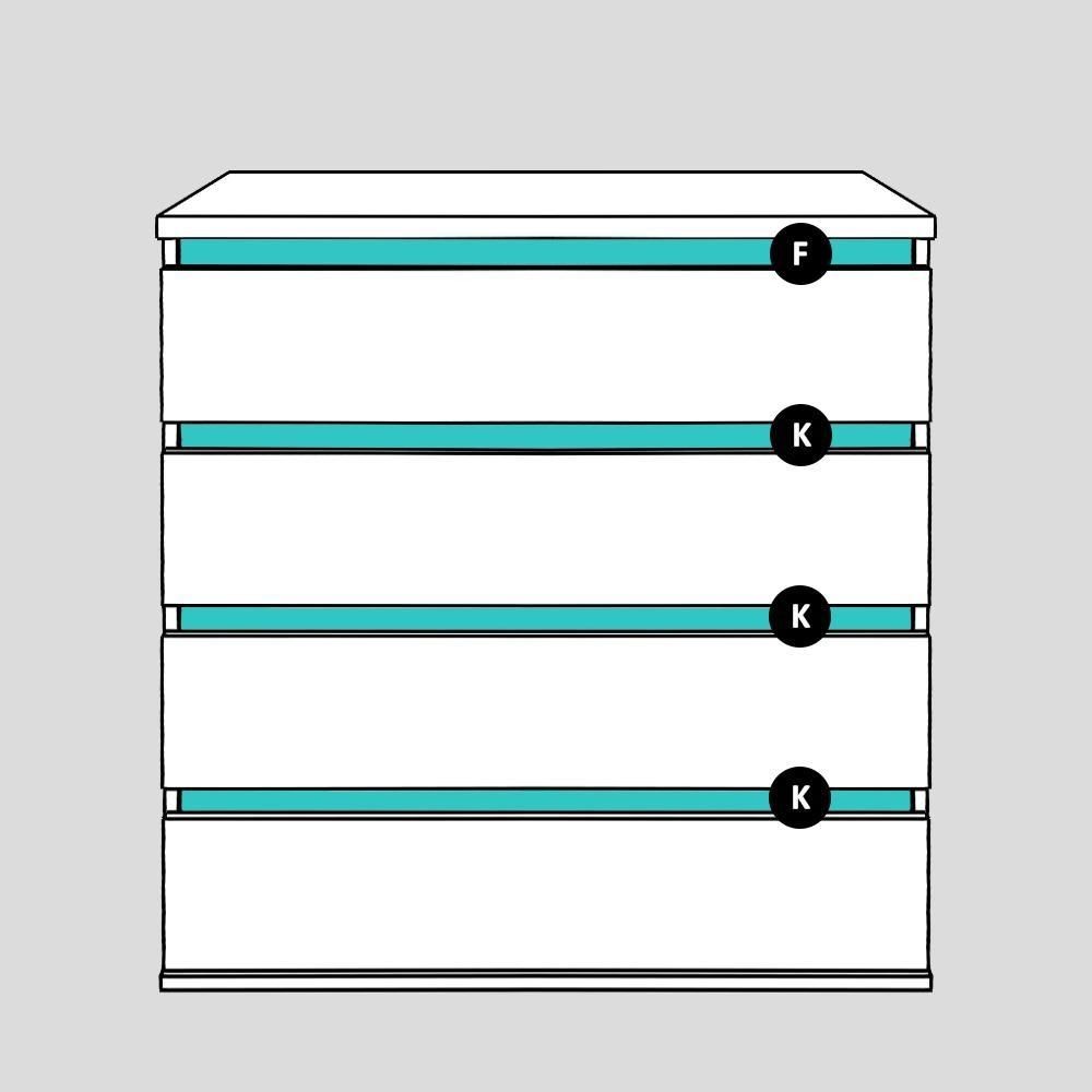 Komoda REA AMY 3 - Expresní dodání
