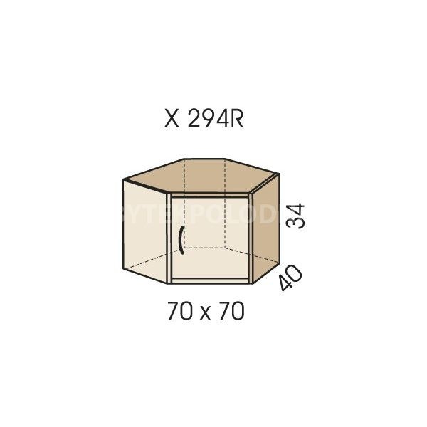 Rohový nástavec na skříň JIM 5 X 294R