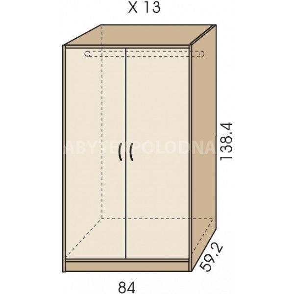 Šatní skříň JIM 5 X 13