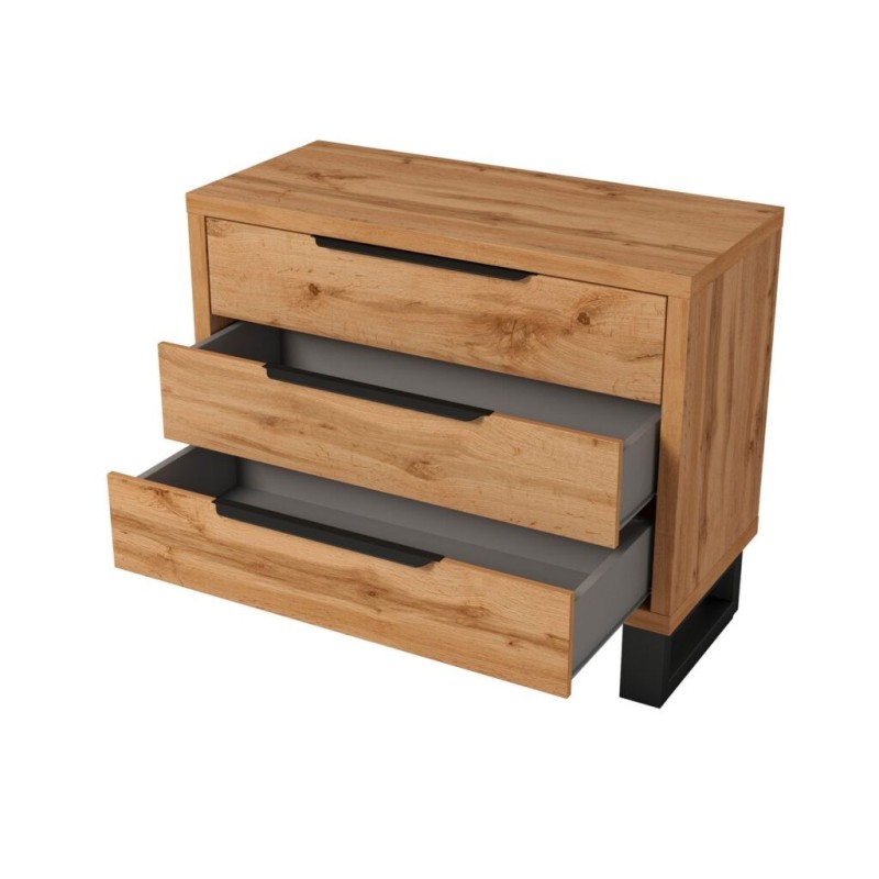 Komoda HALES dub wotan/černá