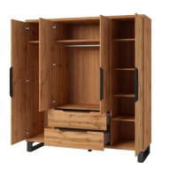 Šatní skříň HALES 191 dub wotan/černá