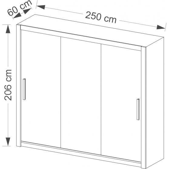 Šatní skříň BORA 250