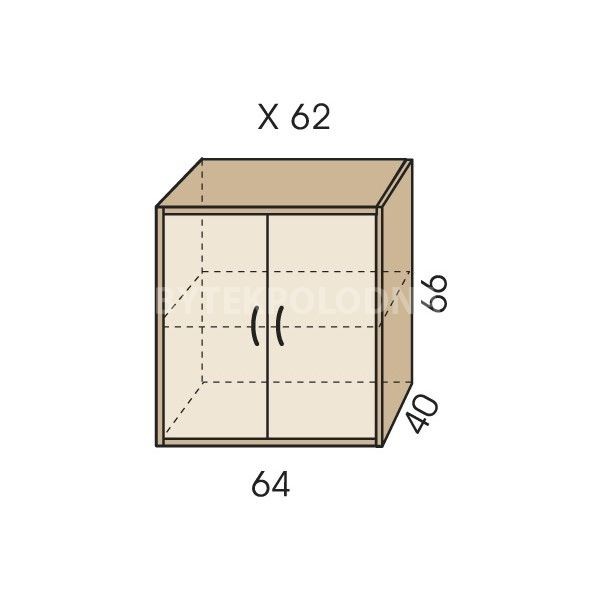 Nástavec na skříň JIM 5 X 62