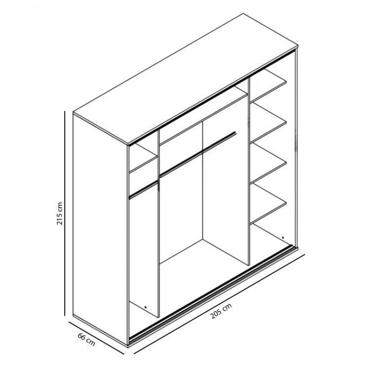 Šatní skříň PEM 205 MOTÝL