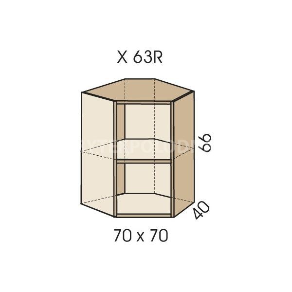Rohový nástavec na skříň JIM 5 X 63R