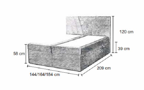 Manželská postel BOXSPRING