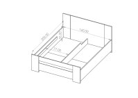 Manželská postel BONNO