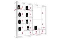 Posuvná šatní skříň BONNO 220