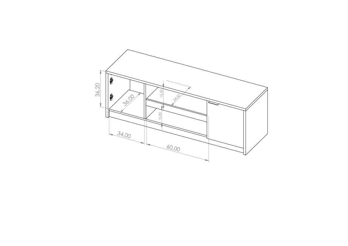 TV stolek s policí DANVER D-10