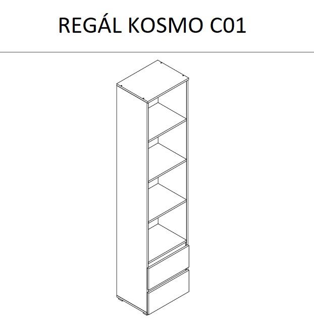 Regál KOSMO C01