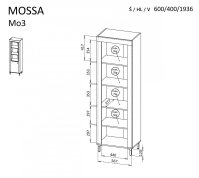 Vitrína MOSSA 3