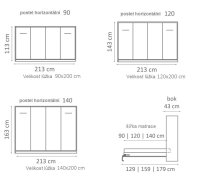 Sklápěcí postel do skříně HORIZONTÁLNÍ