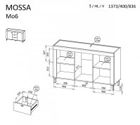 Komoda MOSSA 6