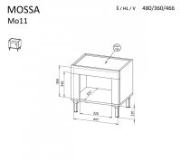 Noční stolek MOSSA 11