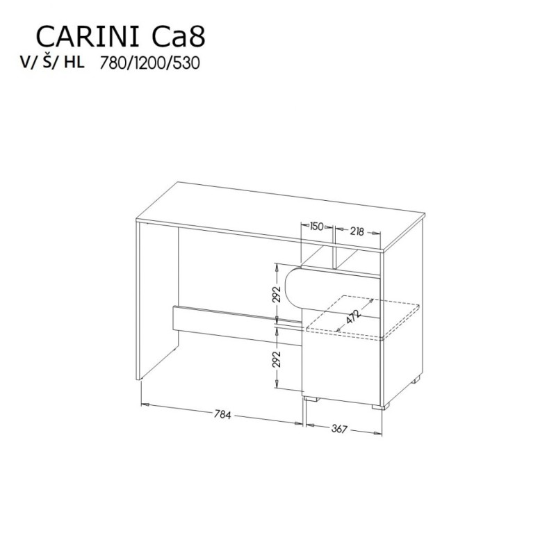 Pracovní stůl CARINI 8