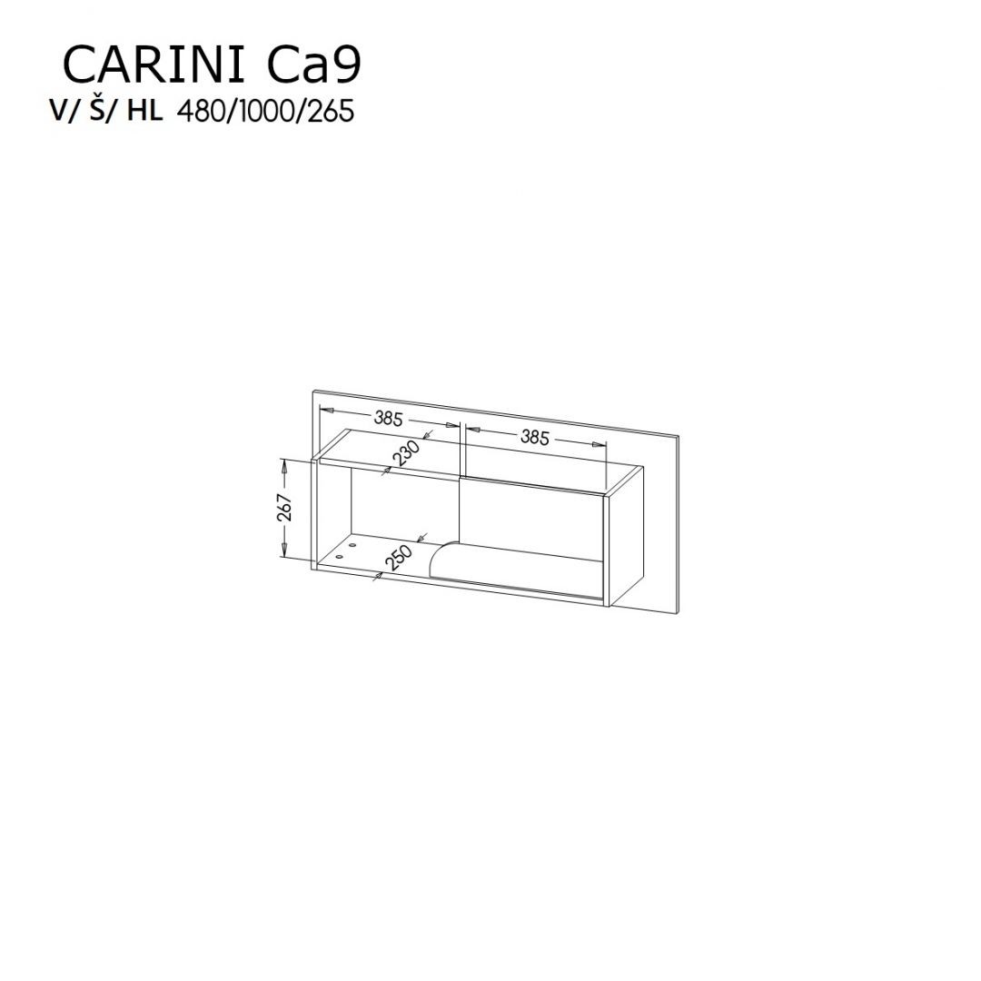 Závěsná police CARINI 9