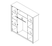 Šatní skříň Finezia F4 Dub Sonoma