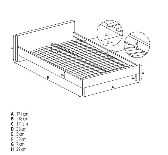 Manželská postel SABRINA