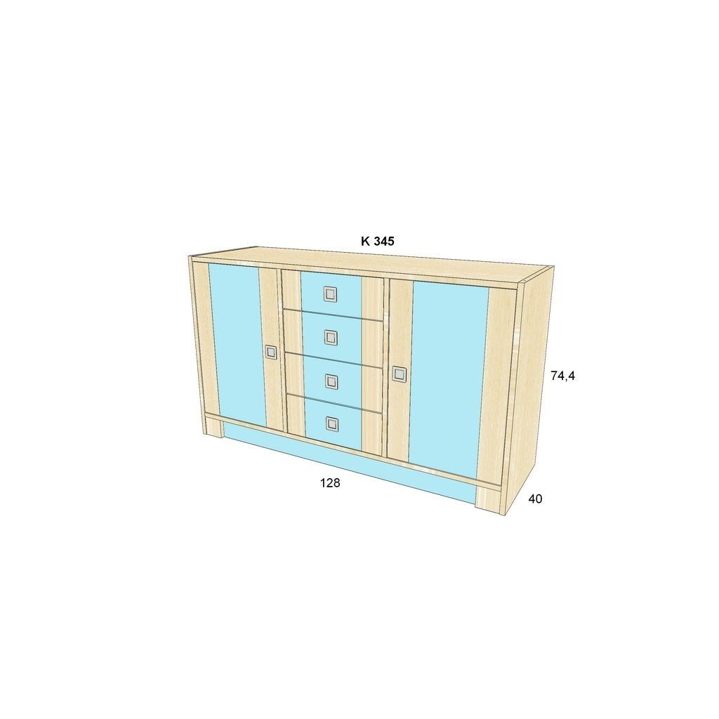 Kombinovaná komoda BOŘEK K 345