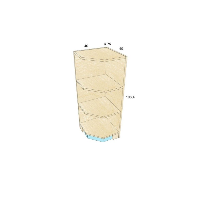 Rohový regál BOŘEK K 75