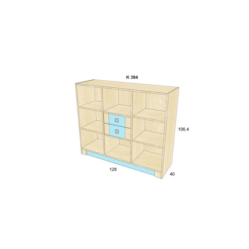 Regál s šuplíky BOŘEK K 384