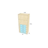 Regál s šuplíky BOŘEK K 21