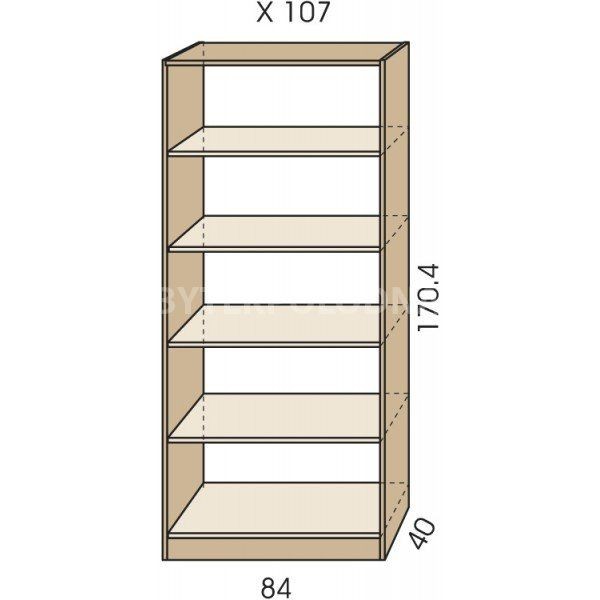 Policový regál JIM 5 X 107