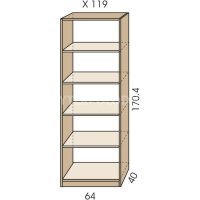 Policový regál JIM 5 X 119